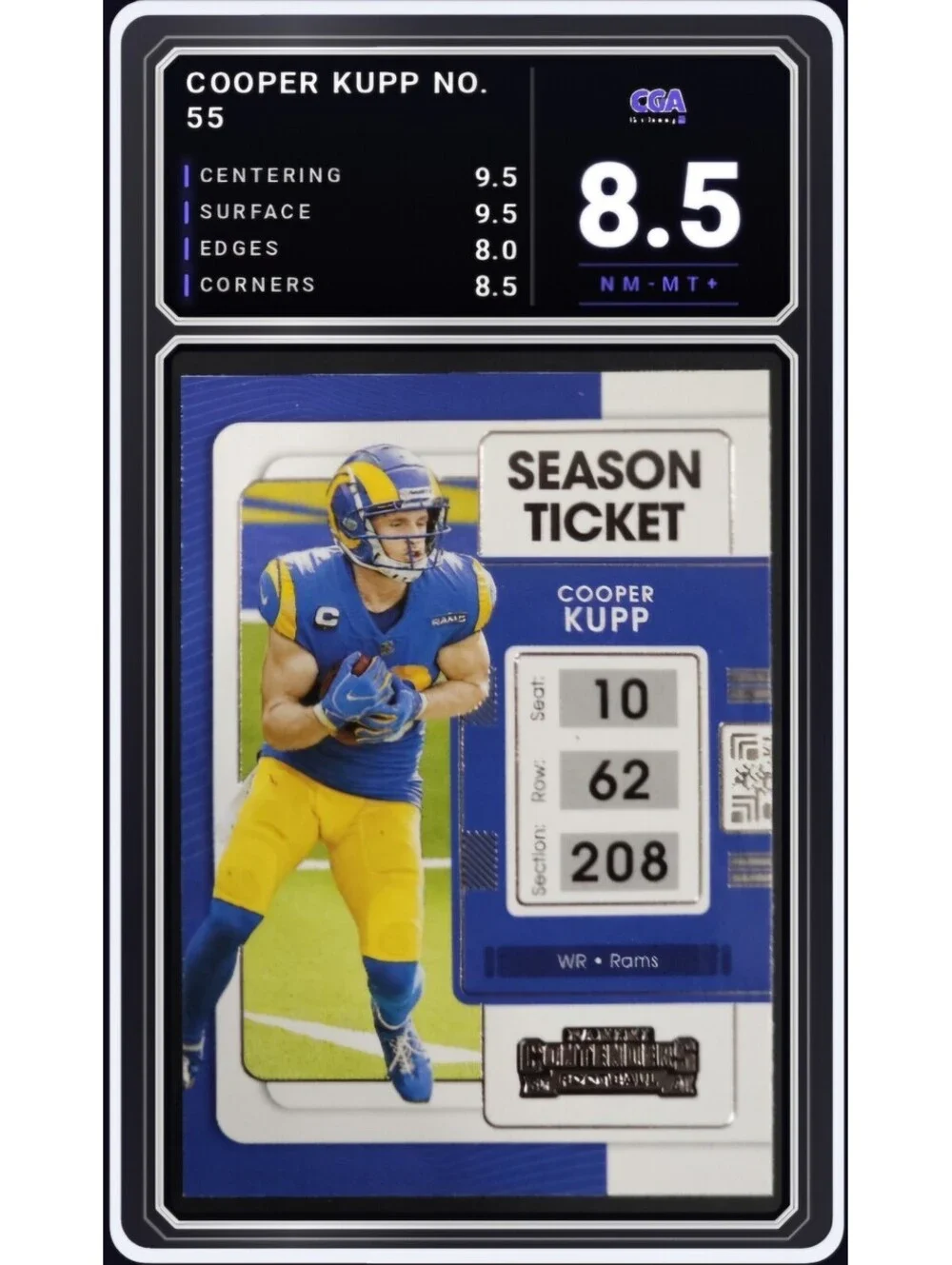2021 Panini Contenders #55 Cooper Kupp Los Angeles Rams - CGA 8.5 Digital Grade